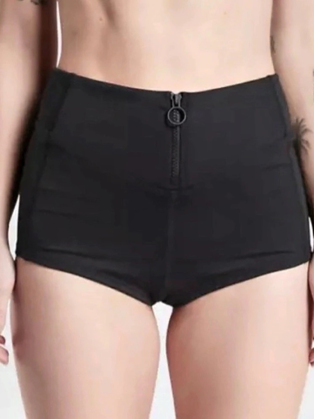 Athleta Offshore Paddle Swim Shorts Black Size Small S Zip Front